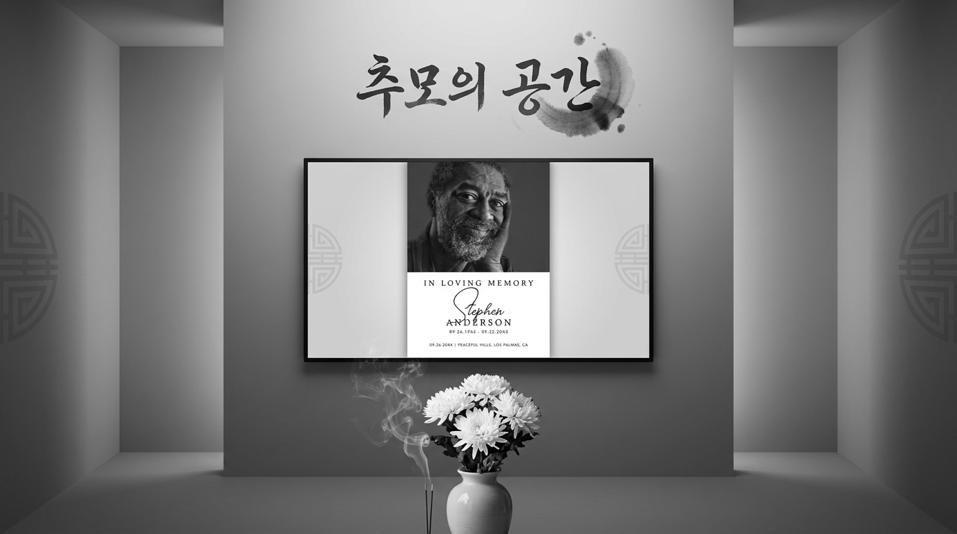 따뜻한 빛이 들어오는 디지털 추모 공간